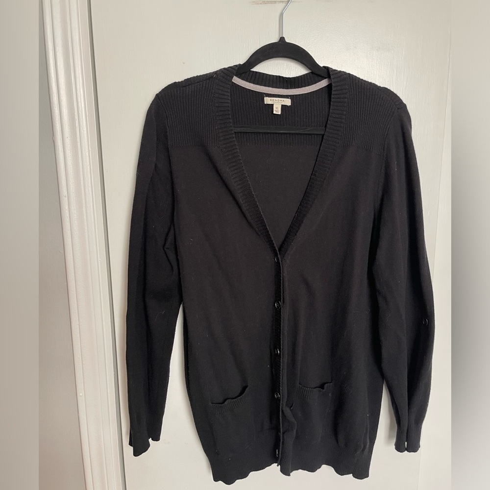 Sonoma Life+ Style | Cardigan Sweater Buttoned Black